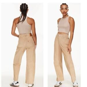 Levi’s Ribcage Straight Ankle Tan Corduroy Pants Size 27